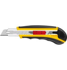 STAYER HERCULES-18, 18 мм, нож с автозаменой и автостопом с доп. фиксатором, Professional (09165) STAYER HERCULES-18, 18 мм, нож с автозаменой и автостопом с доп. фиксатором, Professional (09165)