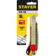 STAYER 18 мм, сегментированное лезвие, винтовой фиксатор, нож KS-18 09161_z01
