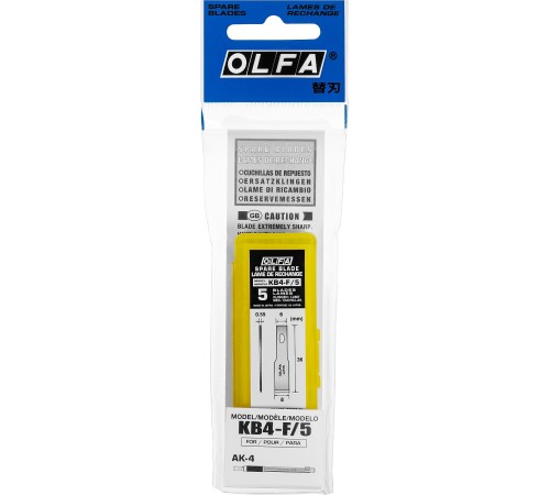OLFA 6 мм, лезвия лопаточные для ножа AK-4 OL-KB4-F/5 OLFA 6 мм, лезвия лопаточные для ножа AK-4 OL-KB4-F/5