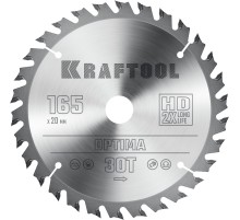 KRAFTOOL Optima, 165 х 20 мм, 30Т, пильный диск по дереву (36951-165-20) KRAFTOOL Optima, 165 х 20 мм, 30Т, пильный диск по дереву (36951-165-20)