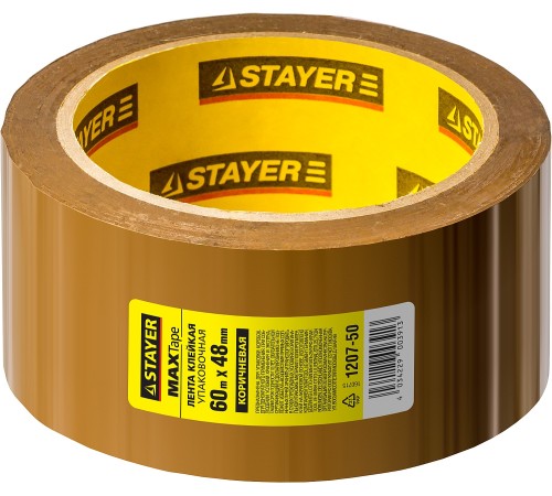 STAYER 48 мм х 60 м, 45 мкм, упаковочная клейкая лента (скотч) 1207-50 STAYER 48 мм х 60 м, 45 мкм, упаковочная клейкая лента (скотч) 1207-50