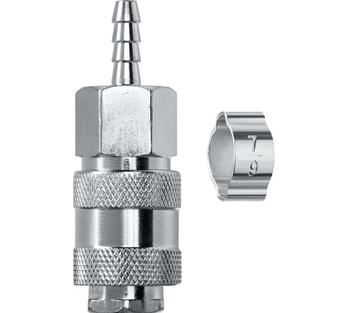 KRAFTOOL штуцер ″елочка″, 6 мм - рапид муфта, с хомутом, переходник (06596-06) KRAFTOOL штуцер ″елочка″, 6 мм - рапид муфта, с хомутом, переходник (06596-06)