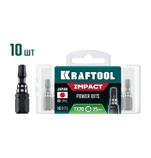 KRAFTOOL Impact TX 20, 25 мм, 10 шт, ударные биты (26195-20-25-S10) KRAFTOOL Impact TX 20, 25 мм, 10 шт, ударные биты (26195-20-25-S10)
