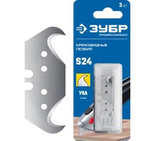 ЗУБР S24, 3 шт, крюковидные лезвия, Профессионал (09714-24-3) ЗУБР S24, 3 шт, крюковидные лезвия, Профессионал (09714-24-3)