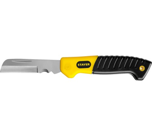 STAYER складной, прямое лезвие, нож монтерский SK-R 45408 Professional STAYER складной, прямое лезвие, нож монтерский SK-R 45408 Professional