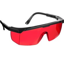 STAYER OPTIMA открытого типа, красные, моностекло с дополнительной боковой защитой, защитные очки (2-110457)