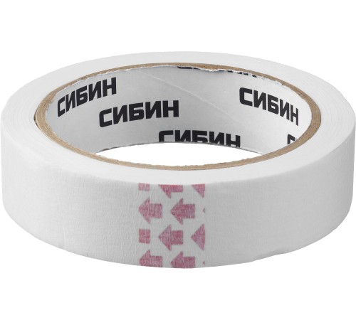 СИБИН 25 мм, 25 м, лента малярная 12111-25_z01 СИБИН 25 мм, 25 м, лента малярная 12111-25_z01