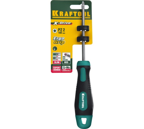 KRAFTOOL PZ2х100 мм, отвертка слесарная 250073-2-100 KRAFTOOL PZ2х100 мм, отвертка слесарная 250073-2-100