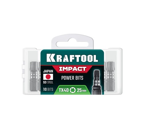 KRAFTOOL Impact TX 40, 25 мм, 10 шт, ударные биты (26195-40-25-S10) KRAFTOOL Impact TX 40, 25 мм, 10 шт, ударные биты (26195-40-25-S10)