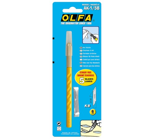 OLFA 6 мм, нож с перовым лезвием OL-AK-1/5B OLFA 6 мм, нож с перовым лезвием OL-AK-1/5B