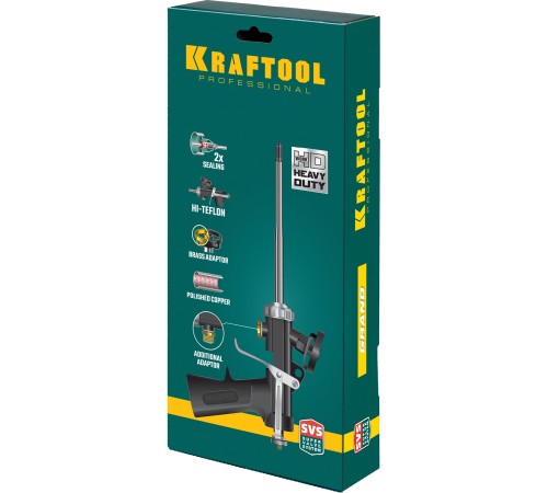 KRAFTOOL пистолет для монтажной пены цельнометаллический Super-Kraft 06853 KRAFTOOL пистолет для монтажной пены цельнометаллический Super-Kraft 06853