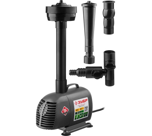 ЗУБР 85 Вт, 50 л/мин, насос фонтанный ЗНФЧ-50-3.4 ЗУБР 85 Вт, 50 л/мин, насос фонтанный ЗНФЧ-50-3.4