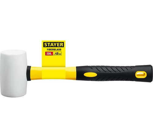 STAYER 230 г, киянка резиновая белая с фиберглассовой ручкой 20533-230 Professional STAYER 230 г, киянка резиновая белая с фиберглассовой ручкой 20533-230 Professional