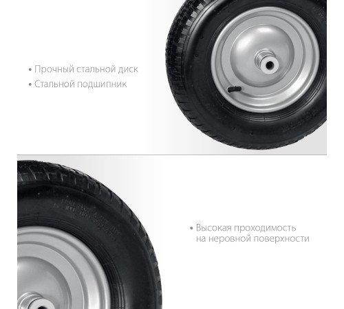 GRINDA WP-20, пневматическое колесо для тачки, диаметр 380 мм, PROLine (422409) GRINDA WP-20, пневматическое колесо для тачки, диаметр 380 мм, PROLine (422409)