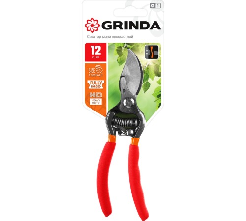 GRINDA 150 мм, мини цельнокованый, плоскостной секатор 423101 GRINDA 150 мм, мини цельнокованый, плоскостной секатор 423101