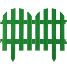 GRINDA Палисадник, 28 х 300 см, зеленый, 7 секций, декоративный забор (422205-G) GRINDA Палисадник, 28 х 300 см, зеленый, 7 секций, декоративный забор (422205-G)