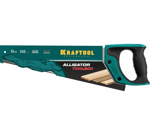 KRAFTOOL 13 TPI, 350 мм, ножовка (пила) Alligator Toolbox 13 15227-35 KRAFTOOL 13 TPI, 350 мм, ножовка (пила) Alligator Toolbox 13 15227-35