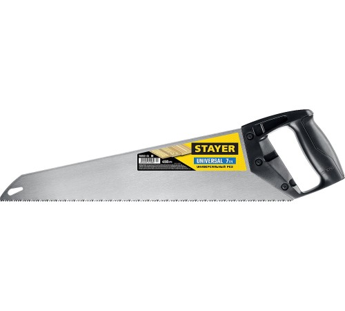 STAYER 7 TPI, 450 мм, ножовка универсальная (пила) Universal 15050-45_z03 STAYER 7 TPI, 450 мм, ножовка универсальная (пила) Universal 15050-45_z03