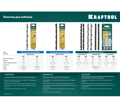 KRAFTOOL 20 шт, набор полотен для лобзика 15348-H20_z02 KRAFTOOL 20 шт, набор полотен для лобзика 15348-H20_z02