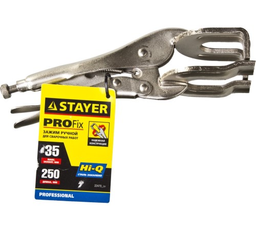 STAYER 250 мм, CrV, зажим ручной сварщика 22470_z01 STAYER 250 мм, CrV, зажим ручной сварщика 22470_z01