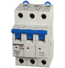 СВЕТОЗАР ВА-60, 3P, 10А, C, 6кА, автоматический выключатель (SV-49063-10-C)