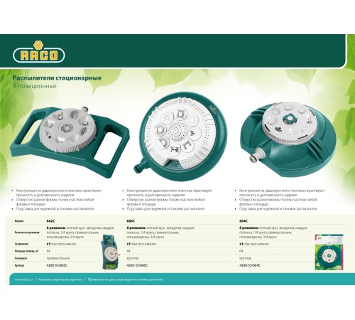 RACO 64 м², на круглой подставке, пластиковый, стационарный распылитель 666C 4260-55/666C RACO 64 м², на круглой подставке, пластиковый, стационарный распылитель 666C 4260-55/666C