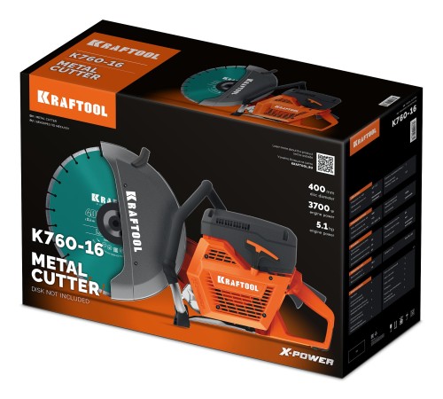 KRAFTOOL 3700 Вт, 400 мм, без диска, бензорез по металлу (рельсорез) (K760-16) KRAFTOOL 3700 Вт, 400 мм, без диска, бензорез по металлу (рельсорез) (K760-16)