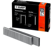 ЗУБР тип 18GA (55/90/C) 30 мм, 2500 шт, скобы для степлера, Профессионал (31855-30)