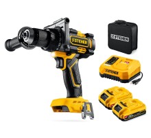 STEHER 20 В, 165 Н·м, 2 АКБ LMS (2 А·ч), бесщеточная дрель-шуруповерт, сумка (CB-165-22)