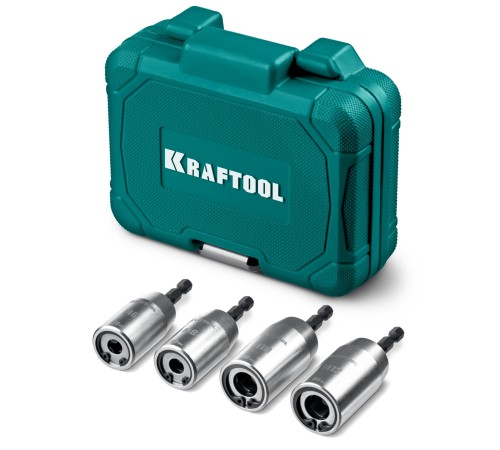 KRAFTOOL STUD DRIVER, 4 шт, М6, М8, М10, М12, набор ударных шпильковертов (26199)
