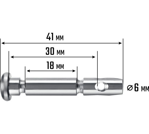 ЗУБР 6х41 мм, 4шт., срезные штифты для снегоуборщиков (N000-039-589)