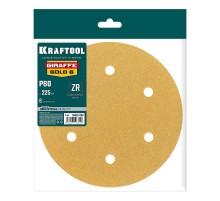 KRAFTOOL Giraffe GOLD-6 225 мм, Р80, шлифовальный круг на липучке, 6 отв. (35652-080)