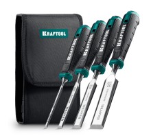 KRAFTOOL GRAND-4 набор стамесок-долот с двухкомпонентной рукояткой, 4 шт