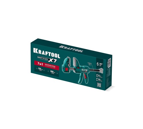 KRAFTOOL KRAFTFLEX X7 150, 150 х 85 мм, многофункциональная быстрозажимная струбцина (32777-150)