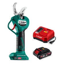 ЗУБР 20 В, 40 мм макс. рез, 1 АКБ LMS (2 Ач), секатор аккумуляторный (СКБ-2040-21)