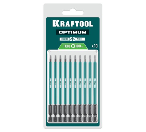 KRAFTOOL OPTIMUM TX 10, 100 мм, 10 шт, биты (26126-10-100-S10)
