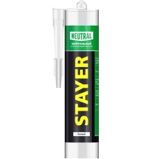 STAYER 260 мл, белый, силиконовый, нейтральный герметик (41217-0)