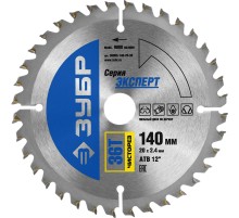 ЗУБР Чисторез, 140 x 20 мм, 36Т, пильный диск по дереву, Профессионал (36905-140-20-36)