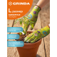 GRINDA COMFORT, L (9), садовые перчатки с прозрачным полиуретановым покрытием, зелёные, 13 класс (11290-L)