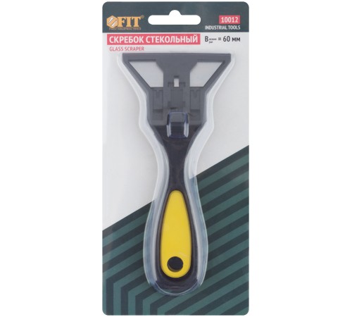 Скребок стекольный усиленный пластиковый, ширина лезвия 60 мм FIT IT Скребок стекольный усиленный пластиковый, ширина лезвия 60 мм FIT IT