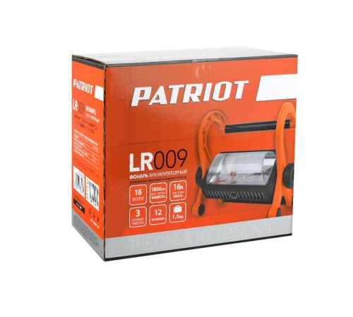 Фонарь переносной аккумуляторный PATRIOT LR 009 UES Фонарь переносной аккумуляторный PATRIOT LR 009 UES