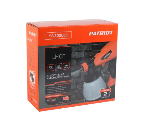 Краскопульт аккумуляторный PATRIOT SG 300 UES Краскопульт аккумуляторный PATRIOT SG 300 UES