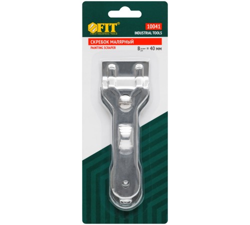 Скребок малярный металлический, ширина лезвия 40 мм FIT IT Скребок малярный металлический, ширина лезвия 40 мм FIT IT