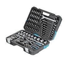 Набор инструментов, 1/4", 1/2", CrV, 120 зубьев, 82 предмета Gross