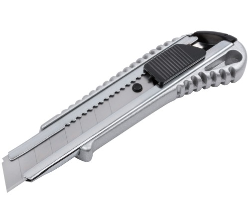 Нож технический "Классик" 18 мм, усиленнный, метал. корпус, резиновая вставка КУРС