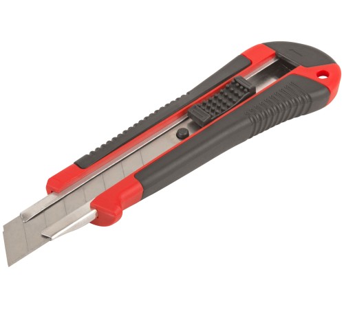 Нож технический "Тренд" 18 мм усиленный, прорезиненный КУРС