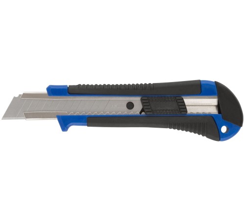 Нож технический пластиковый прорезиненный 18 мм MOS