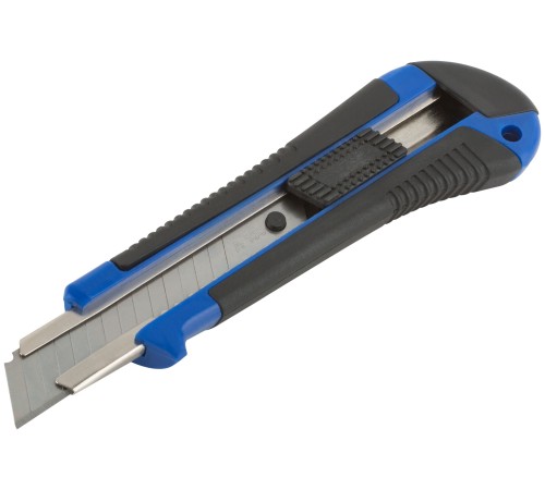 Нож технический пластиковый прорезиненный 18 мм MOS