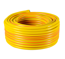 Шланг Вихрь поливочный ПВХ усиленный, пищевой трехслойный армированный 1/2", 50м (жёлтый)