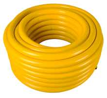 Шланг Вихрь поливочный ПВХ усиленный, пищевой трехслойный армированный 1", 25м (жёлтый)